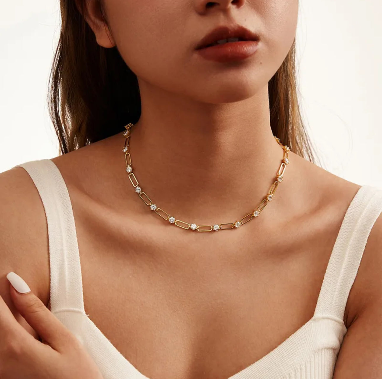 Just her necklace