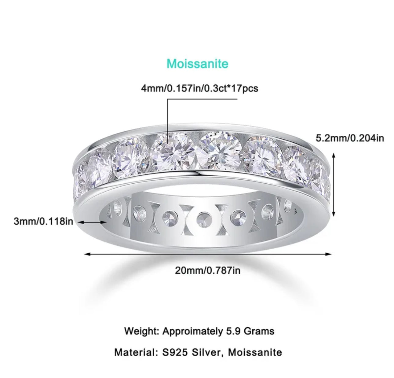Eterna – Moissanite Eternity Band