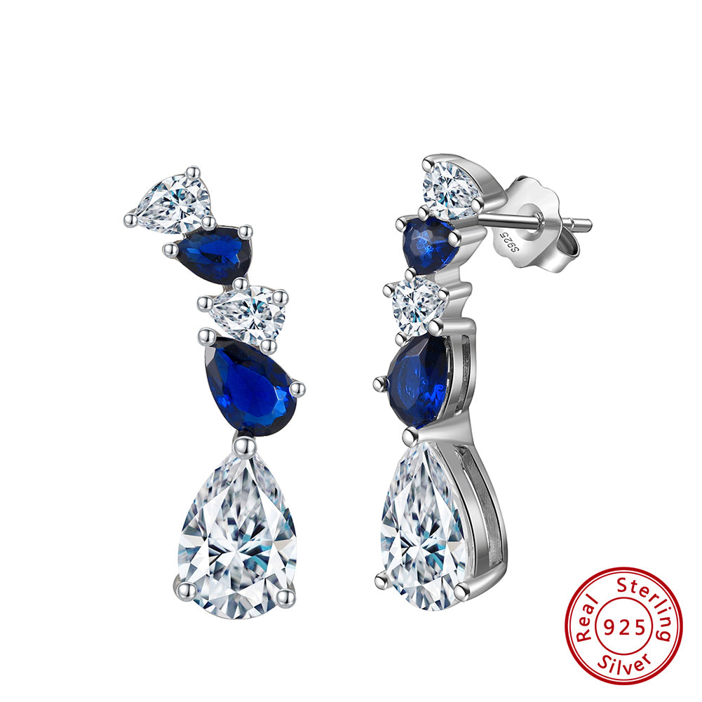 Sapphire Rain Drop Earrings